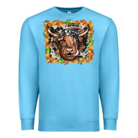 Ocean Blue highland cow Premium Sweatshirt - JahusDesignShop