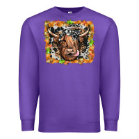 Purple highland cow Premium Sweatshirt - JahusDesignShop