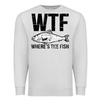 Dove Grey wtf where's the fish Premium Sweatshirt - artisFamous