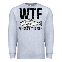 Heather Grey wtf where's the fish Premium Sweatshirt - artisFamous