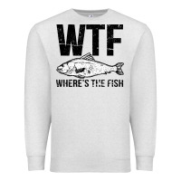 Oatmeal Heather wtf where's the fish Premium Sweatshirt - artisFamous