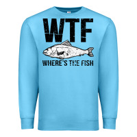 Ocean Blue wtf where's the fish Premium Sweatshirt - artisFamous