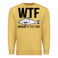 Antique Gold wtf where's the fish Premium Sweatshirt - artisFamous