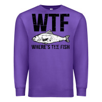 Purple wtf where's the fish Premium Sweatshirt - artisFamous