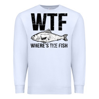 White wtf where's the fish Premium Sweatshirt - artisFamous