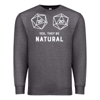 Charcoal Heather yes they're natural 20 dice funny rpg gamer Premium Sweatshirt - artisFamous