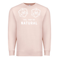 Pale Pink yes they're natural 20 dice funny rpg gamer Premium Sweatshirt - artisFamous