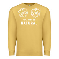 Antique Gold yes they're natural 20 dice funny rpg gamer Premium Sweatshirt - artisFamous