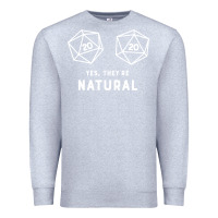 Heather Grey yes they're natural 20 dice funny rpg gamer Premium Sweatshirt - artisFamous