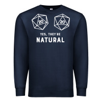 Navy yes they're natural 20 dice funny rpg gamer Premium Sweatshirt - artisFamous