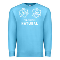 Ocean Blue yes they're natural 20 dice funny rpg gamer Premium Sweatshirt - artisFamous