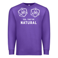 Purple yes they're natural 20 dice funny rpg gamer Premium Sweatshirt - artisFamous