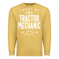 Antique Gold Tractor Mechanic Gift Funny Job Title Profession Birthday Idea Premium Sweatshirt - artisFamous