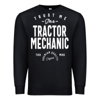 Black Tractor Mechanic Gift Funny Job Title Profession Birthday Idea Premium Sweatshirt - artisFamous