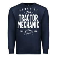 Navy Tractor Mechanic Gift Funny Job Title Profession Birthday Idea Premium Sweatshirt - artisFamous
