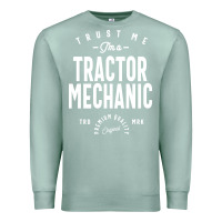 Seafoam Tractor Mechanic Gift Funny Job Title Profession Birthday Idea Premium Sweatshirt - artisFamous