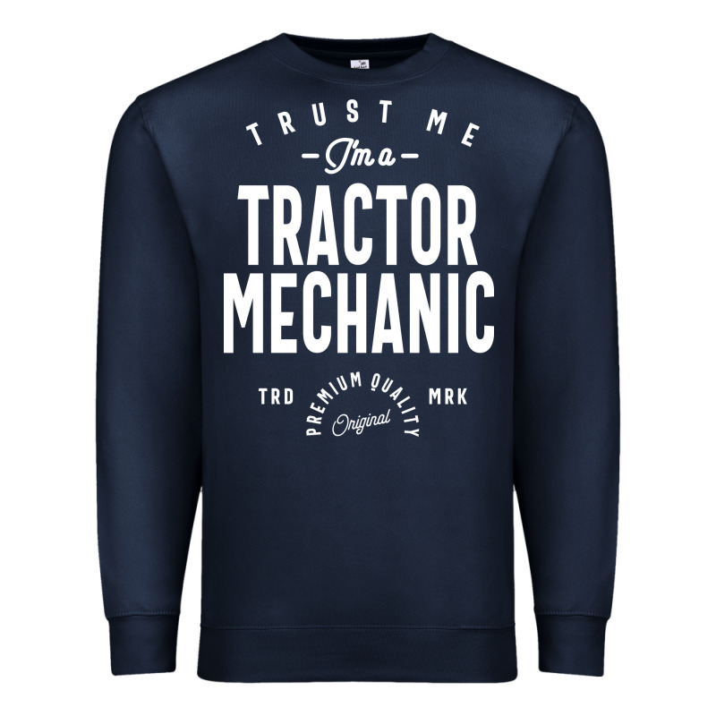Tractor Mechanic Gift Funny Job Title Profession Birthday Idea Premium Sweatshirt by artisFamous | Teevron