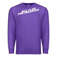 Purple all gas no brakes for dark Premium Sweatshirt - artisFamous