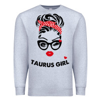 Heather Grey taurus girl Premium Sweatshirt - artisFamous