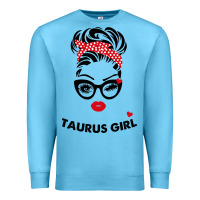 Ocean Blue taurus girl Premium Sweatshirt - artisFamous