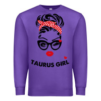 Purple taurus girl Premium Sweatshirt - artisFamous
