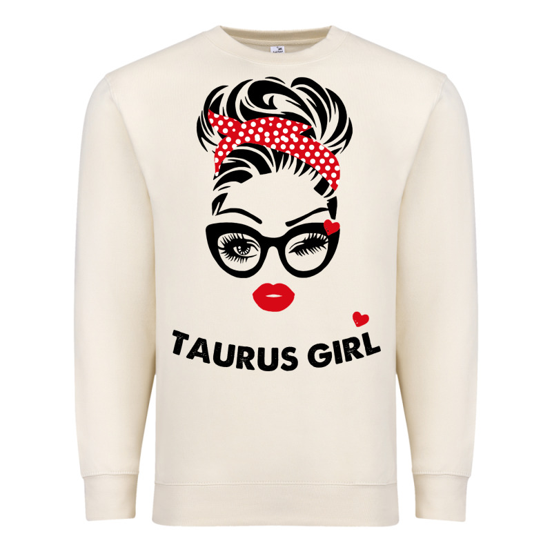 Taurus Girl Premium Sweatshirt by artisFamous | Teevron