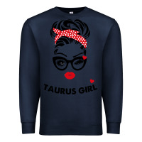 Navy taurus girl Premium Sweatshirt - artisFamous