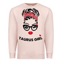 Pale Pink taurus girl Premium Sweatshirt - artisFamous