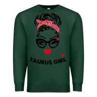 Sports Green taurus girl Premium Sweatshirt - artisFamous