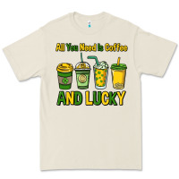 Bone All you need is coffee and lucky St. Patrick's Premium Tee - HowdyJamesFarm