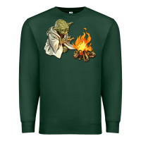 Sports Green Yoda is warming up Premium Sweatshirt - artisFamous