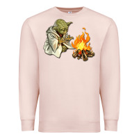 Pale Pink Yoda is warming up Premium Sweatshirt - artisFamous
