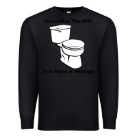 Black toilet Premium Sweatshirt - artisFamous