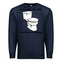 Navy toilet Premium Sweatshirt - artisFamous