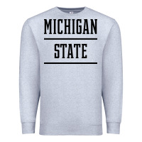 Heather Grey Michigan MI State vintage Athletic Style Premium Sweatshirt - artisFamous