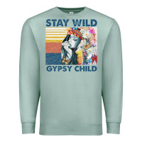 Seafoam stay wild gypsy child letter rainbow Premium Sweatshirt - artisFamous