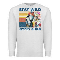 Oatmeal Heather stay wild gypsy child letter rainbow Premium Sweatshirt - artisFamous
