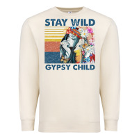 Sandshell stay wild gypsy child letter rainbow Premium Sweatshirt - artisFamous
