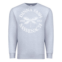 Heather Grey dinna fash sassenach Premium Sweatshirt - artisFamous