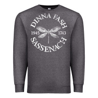 Charcoal Heather dinna fash sassenach Premium Sweatshirt - artisFamous