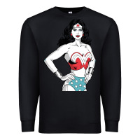Black wonder woman Premium Sweatshirt - artisFamous