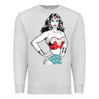 Dove Grey wonder woman Premium Sweatshirt - artisFamous