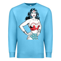 Ocean Blue wonder woman Premium Sweatshirt - artisFamous