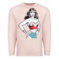 Pale Pink wonder woman Premium Sweatshirt - artisFamous
