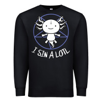 Black i sin a lotl hail satan pentagram Premium Sweatshirt - artisFamous