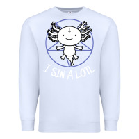 White i sin a lotl hail satan pentagram Premium Sweatshirt - artisFamous
