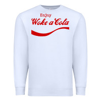 White enjoy woke a cola Premium Sweatshirt - artisFamous