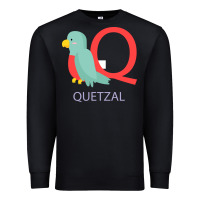 Black Cute Quetzal Kid's Premium Sweatshirt - artisFamous
