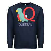 Navy Cute Quetzal Kid's Premium Sweatshirt - artisFamous
