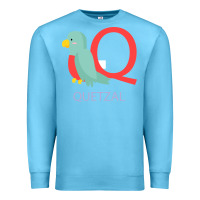 Ocean Blue Cute Quetzal Kid's Premium Sweatshirt - artisFamous